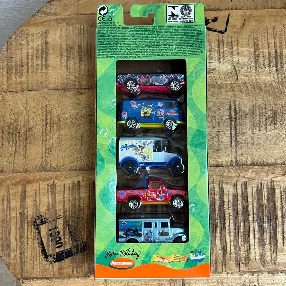 Mattel Matchbox Vintage 2002 Nickelodeon SpongeBob Squarepants Cars 5-pack NIB